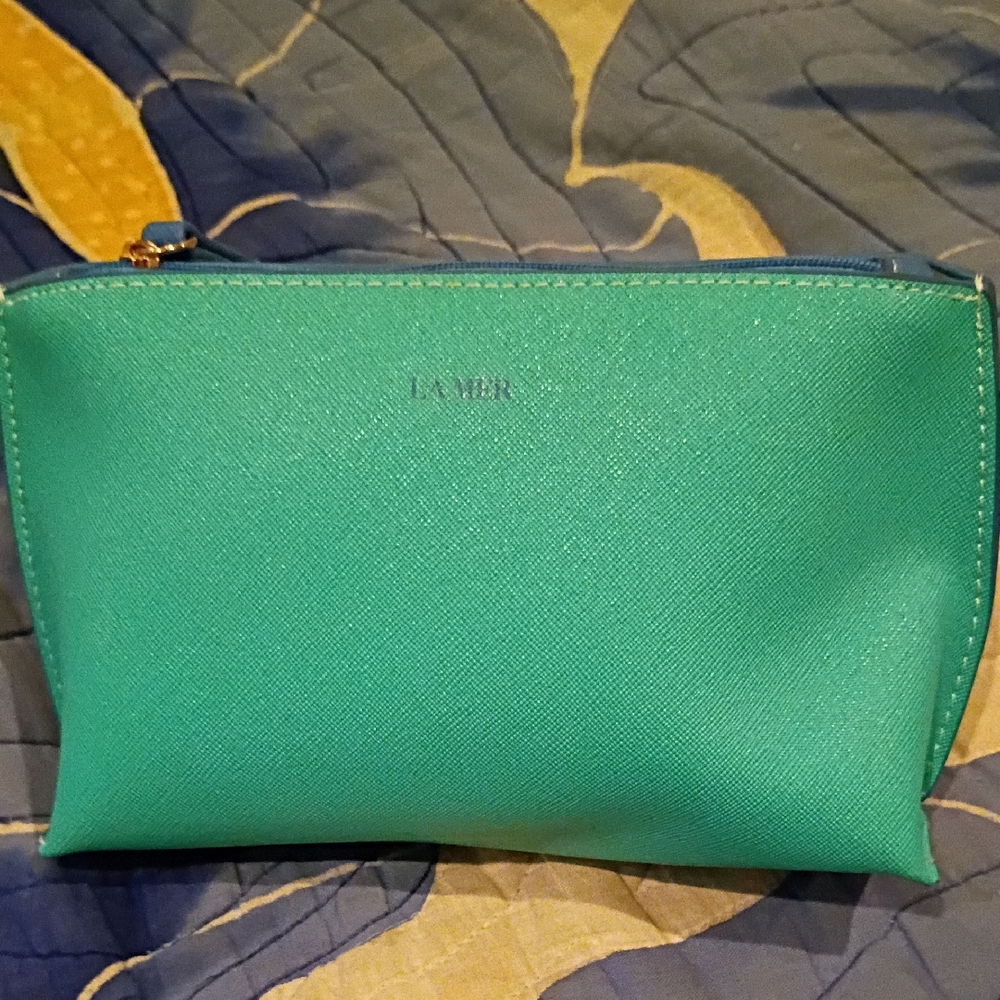 La Mer Bag Cosmetic Pouch Aqua Zipper